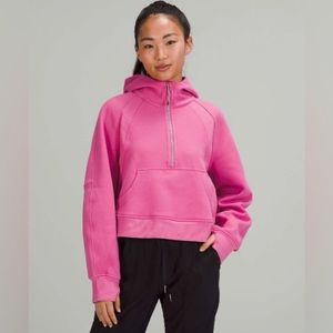 Lululemon scuba oversized half zip pink blossom